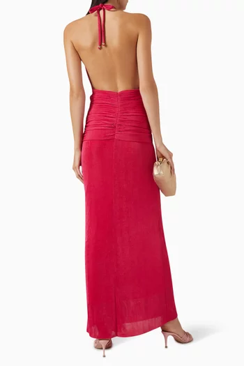 Radiant Halterneck Gown in Jersey