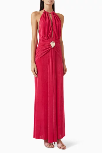 Radiant Halterneck Gown in Jersey