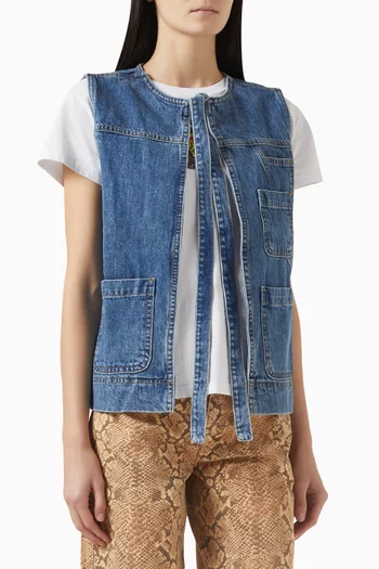 Milly Gilet in Denim