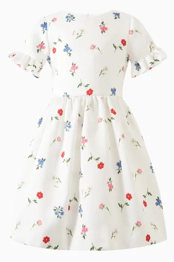 Floral-print Dress in Cotton