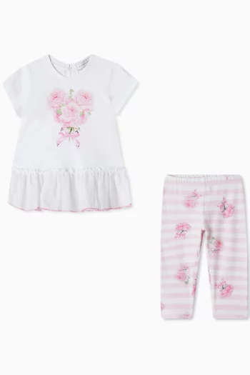 Roses Two-piece Set in Cotton