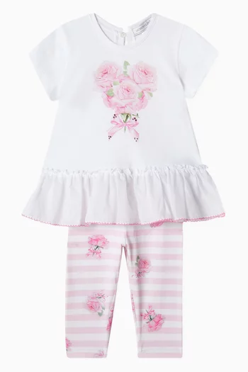 Roses Two-piece Set in Cotton