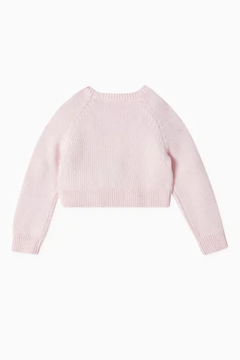 Floral Appliqué Sweater