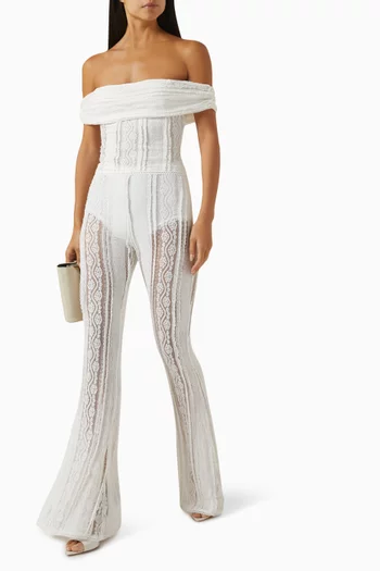 Eana Sheer Pants in Cotton Mesh