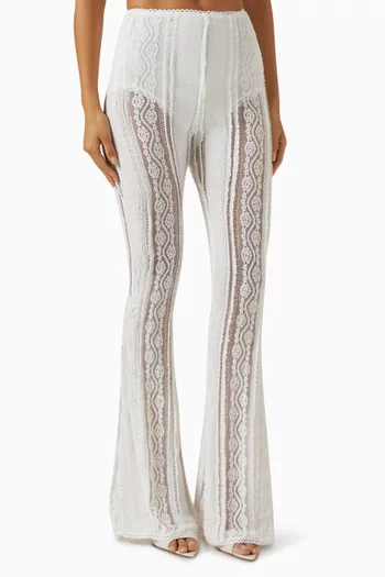 Eana Sheer Pants in Cotton Mesh