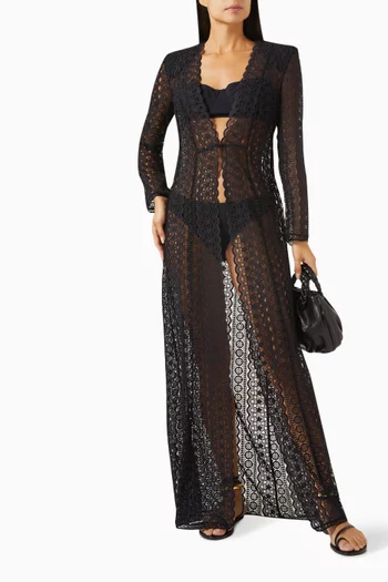 Nilere Maxi Cover-up in Guipure Lace