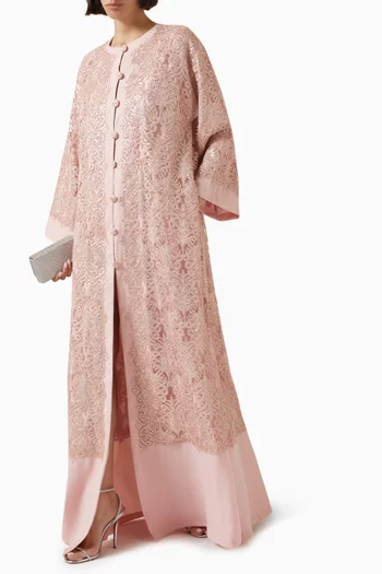 Corded Embroidered Lace Kaftan