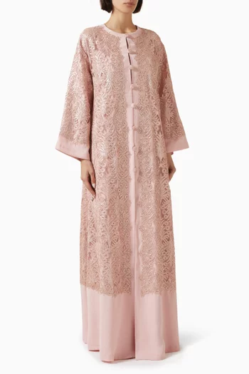 Corded Embroidered Lace Kaftan