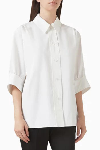 قميص بأكمام قصيرة قطن