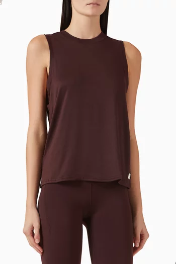 Energy Long Tank Top in Stretch Jersey