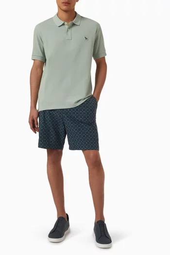 Cross-stitch Shorts in Cotton Jacquard