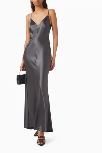 Slip Maxi Dress in Satin
