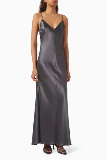 Slip Maxi Dress in Satin