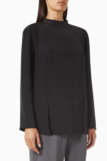 Long-sleeved Blouse in Mulberry Silk