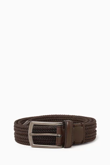 Classic Buckle Belt in Braided Rayon