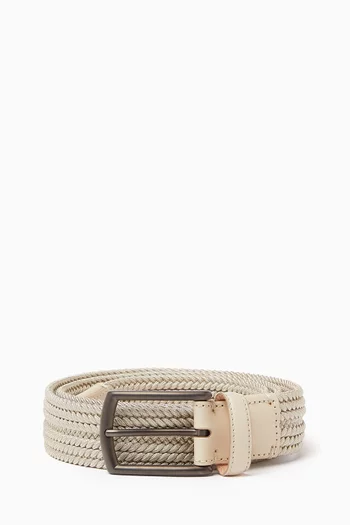 Classic Buckle Belt in Braided Rayon
