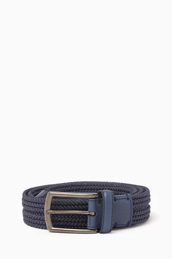 Classic Buckle Belt in Braided Rayon