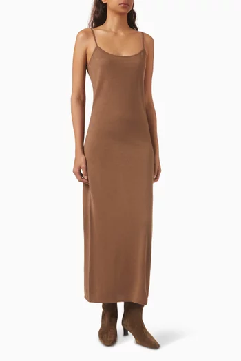 Slip Midi Dress in Merino-silk