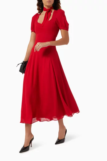 Chrissie Midi Dress in Georgette