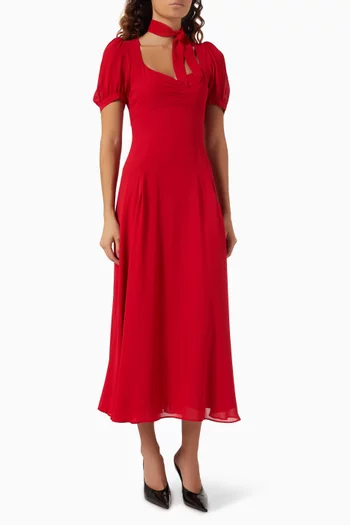 Chrissie Midi Dress in Georgette
