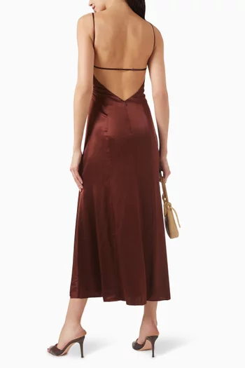 Melina Midi Dress in Silk Charmeuse