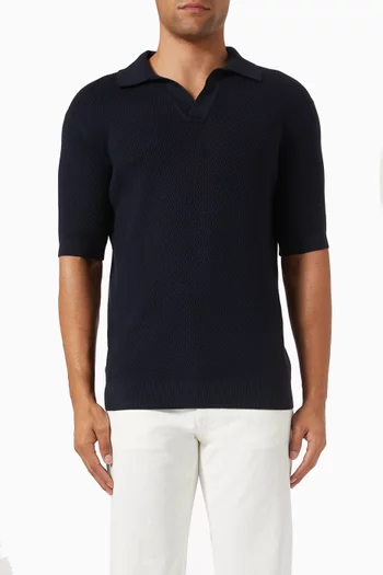 Knitted Polo Shirt in Cotton