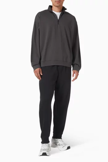 سويت شيرت مريح بسحّاب قصير جيرسيه