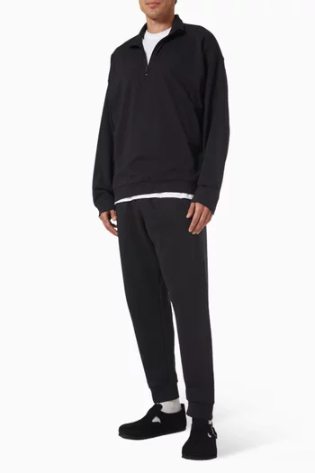 سويت شيرت مريح بسحّاب قصير جيرسيه