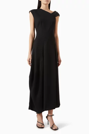 Asymmetrical Neck Maxi Dress