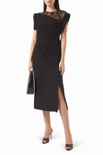 Lace Detail Midi Dress