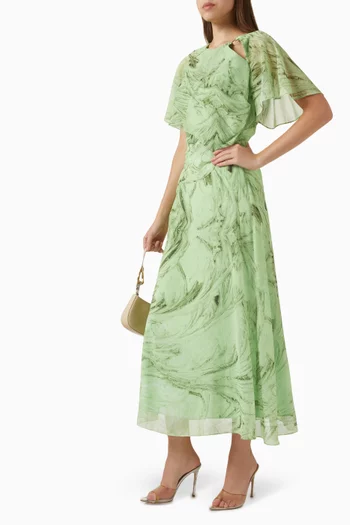 Printed Midi Dress