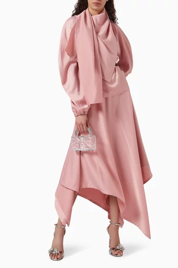 Eva Asymmetric High-low Skirt