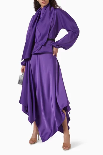 Eva Asymmetric High-low Skirt