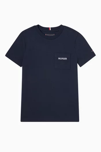 Patch Pocket T-shirt in Cotton-piqué