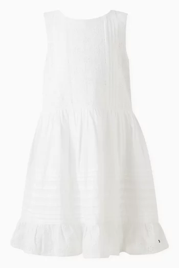 Broderie Anglaise Fit-and-Flare Dress