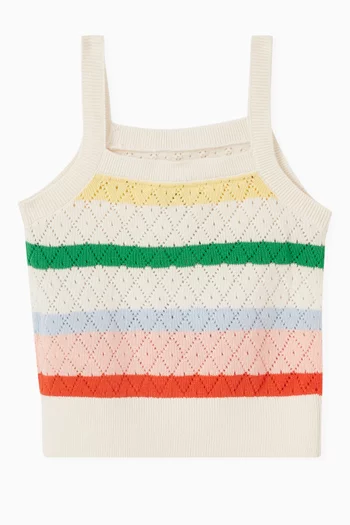 Striped Crochet Tank Top