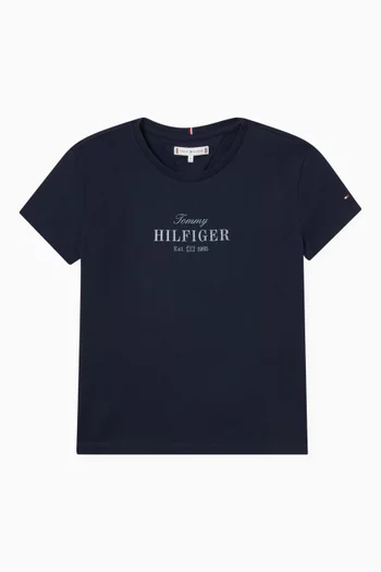 Glitter Logo Crew Neck T-Shirt