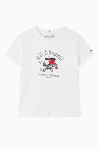 Flag Mascot T-shirt in Cotton-jersey