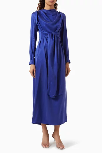 Imelda Midi Dress in Cupro-blend