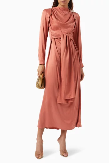 Imelda Midi Dress in Cupro-blend
