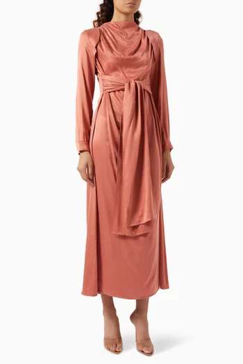 Imelda Midi Dress in Cupro-blend