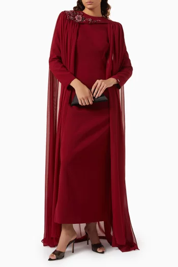Reneta Cape Maxi Dress