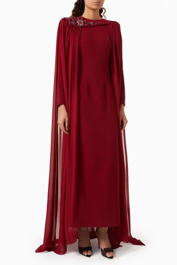 Reneta Cape Maxi Dress
