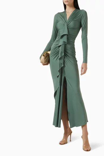 Draped Bodycon Dress in Jersey