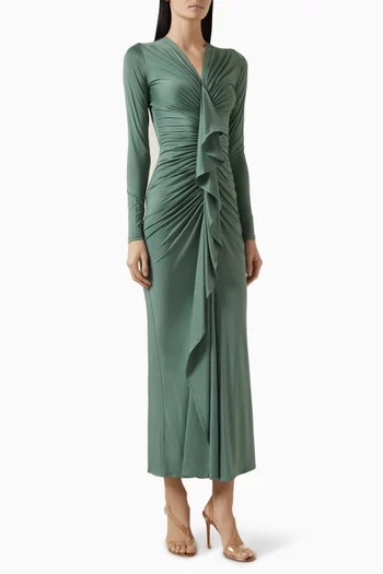 Draped Bodycon Dress in Jersey