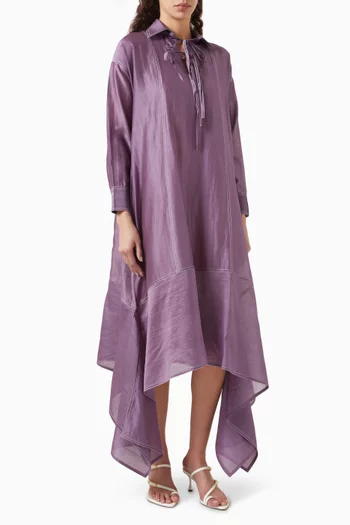Drape Tie-up Dress in Chanderi
