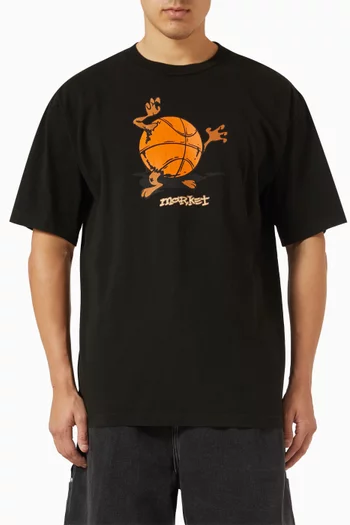 تي شيرت بطبعة ديفل بول قطن