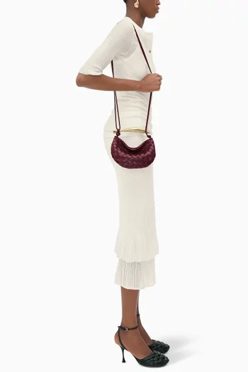 حقيبة كروس بيبي ساردين جلد مجدول