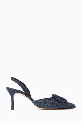 Maysli 70 Slingback Pumps in Denim