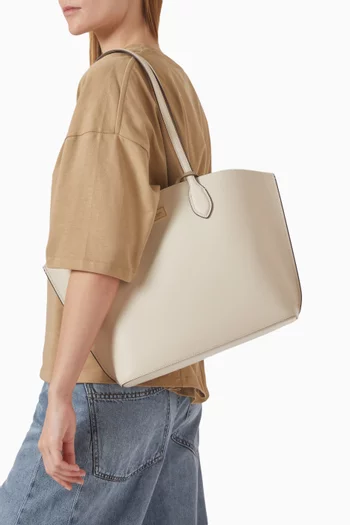 Large Suite Open Tote Bag in Leather